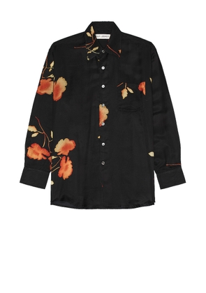 Our Legacy Above Shirt in Nocturnal Flower Print - Black. Size 48 (also in ).