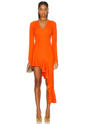 Moschino Jeans Asymmetrical Dress in Orange - Orange. Size 38 (also in ).