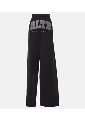Jean Paul Gaultier Logo high-rise cotton jersey sweatpants