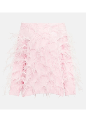 Valentino Feather embellished virgin wool sweater