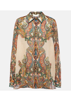Zimmermann Ottie Oversized paisley shirt