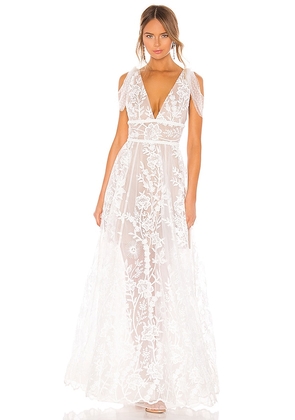 Bronx and Banco Tunisia Bridal Gown in White. Size XS.