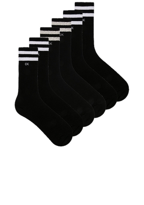 Calvin Klein 3pk Casual Crew Socks in Black.