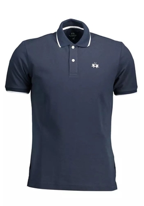 Elegant Contrasting Detail Polo Shirt - XXL