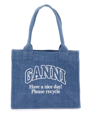 Ganni tote bag with embroidery - OS Blue