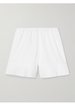 BODE - Brunch Pleated Poplin Shorts - White - x small,small,medium,large,x large