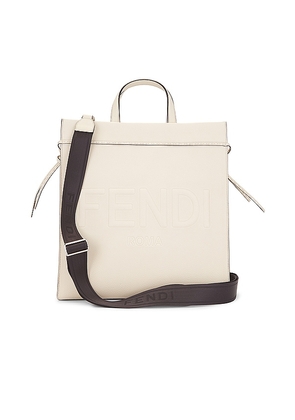 FWRD Renew Fendi Medium 2 Way Handbag in Ivory.