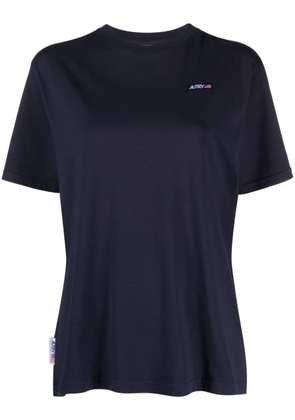 Autry logo-embroidered cotton T-shirt - Blue