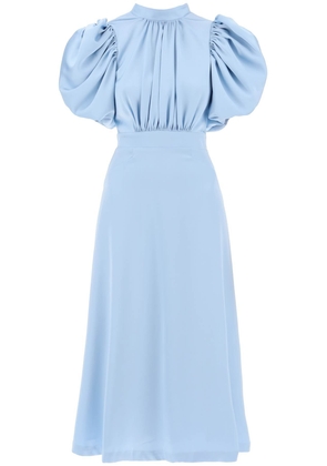 Rotate midi satin dress with balloon sleeves - 34 Blue