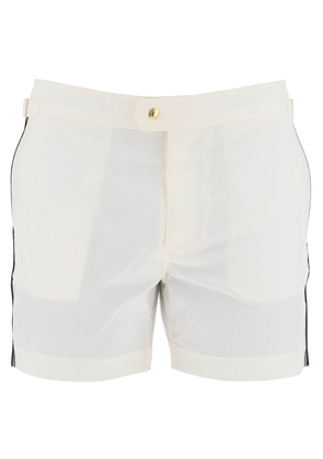 Tom Ford contrast piping sea bermuda shorts - 48 White
