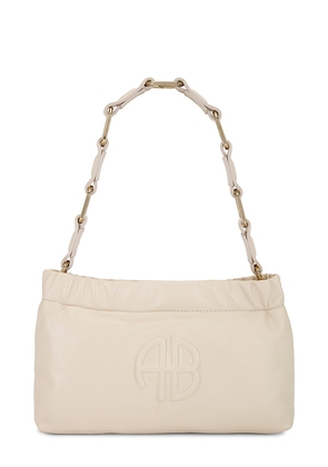 ANINE BING Small Kate Shoulder Bag in Ivory.