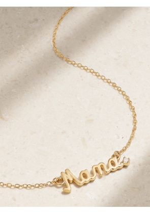 Alison Lou - Mama 14-karat Gold Diamond Necklace - One size