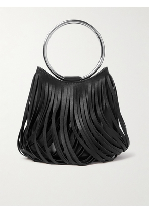 Alaïa - Fringed Leather Bucket Bag - Black - One size