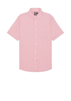 Faherty Short Sleeve Movement Shirt in Pink. Size M, S, XL/1X.