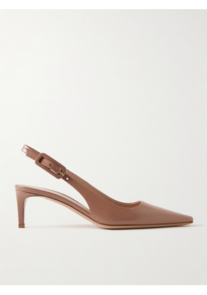 Gianvito Rossi - Lindsay 55 Leather Slingback Pumps - Neutrals - IT35,IT36,IT36.5,IT37,IT37.5,IT38,IT38.5,IT39,IT39.5,IT40,IT40.5,IT41,IT41.5,IT42