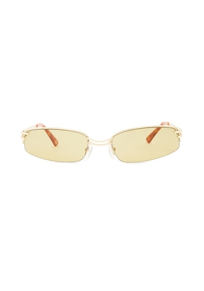 AIRE Helix Sunglasses in Metallic Gold.