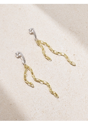 Jennifer Meyer - Edith 18-karat Yellow And White Gold Diamond Earrings - One size