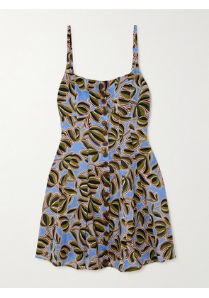 La Ligne - Alba Printed Linen-blend Mini Dress - Multi - xx small,x small,small,medium,large,x large