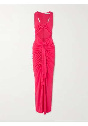Christopher Esber - Vivenda Cutout Draped Jersey Maxi Dress - Pink - UK 6,UK 8,UK 10,UK 12,UK 14