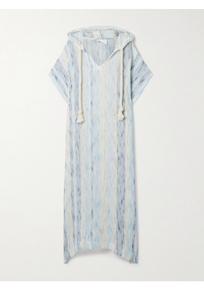 Lisa Marie Fernandez - Hooded Striped Linen-blend Gauze Kaftan - Off-white - 0,1,2