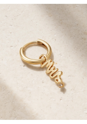 Alison Lou - Mrs 14-karat Gold Diamond Single Hoop Earring - One size