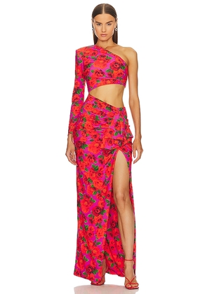The New Arrivals by Ilkyaz Ozel Gaia Maxi Dress in Red. Size 38/6.