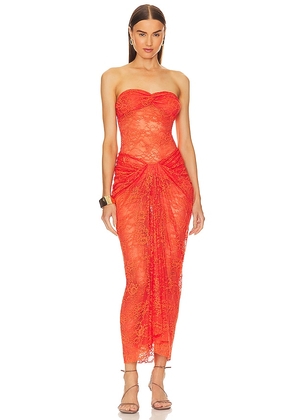 Natalie Rolt Naomi Dress in Orange. Size 1/S, 2/M, 3/L, 4/XL.