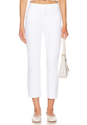 PAIGE Cindy Crop Petite Straight in White. Size 28P, 33P.