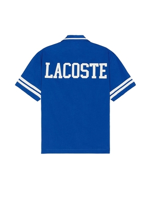 Lacoste Relaxed Fit Shirt in Blue. Size 44.