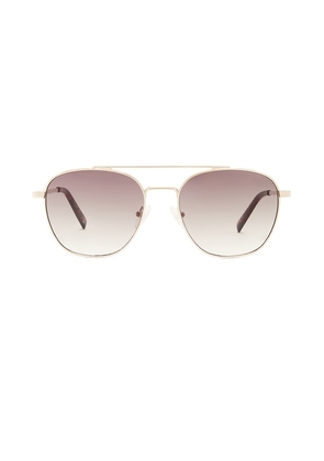 Le Specs Metaphor Sunglasses in Metallic Gold.