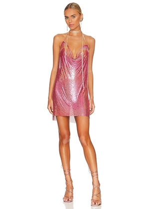 8 Other Reasons Chainmail Mini Dress in Pink.