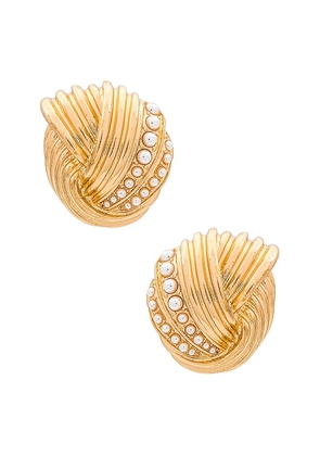 8 Other Reasons Knotted Stud Earring in Metallic Gold.