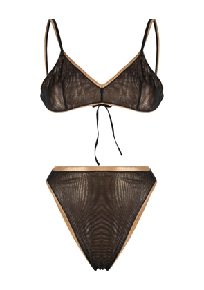 Oséree layered-detail bikini set - Black