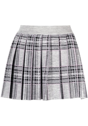 Giuseppe Di Morabito plaid-check pleated miniskirt - Grey