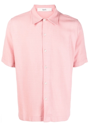 Séfr crepe-texture short-sleeve shirt - Pink