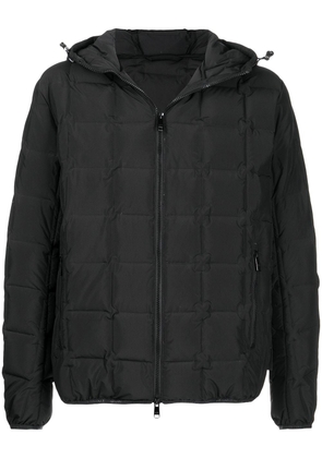 Armani Exchange padded zip-up hooded coat - Black