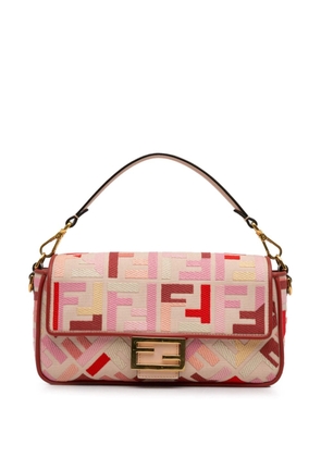 Fendi Pre-Owned 2012-2013 Zucca Embroidered Baguette satchel - Pink