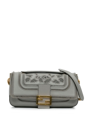 Fendi Pre-Owned 2000-2010 Embroidered Lace uette Chain shoulder bag - Grey