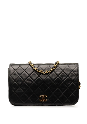 CHANEL Pre-Owned 1991-1994 CC Quilted Lambskin Full Flap crossbody bag - Black