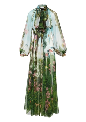 Oscar de la Renta floral-print maxi dress - Green
