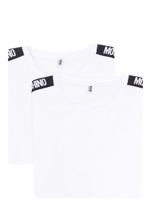 Moschino two-pack logo-patch T-shirts - White