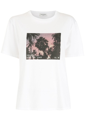 Saint Laurent VHS Sunset-print T-shirt - White