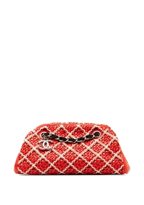 CHANEL Pre-Owned 2010-2011 Small Patent Stitch Just Mademoiselle Bowling shoulder bag - Red