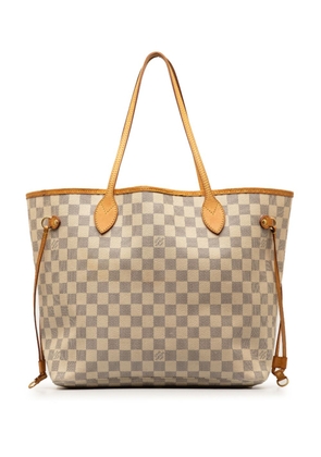 Louis Vuitton Pre-Owned 2010 Damier Azur Neverfull MM tote bag - White