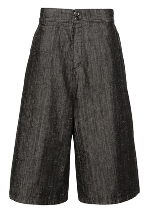ETRO drop-crotch denim shorts - Grey