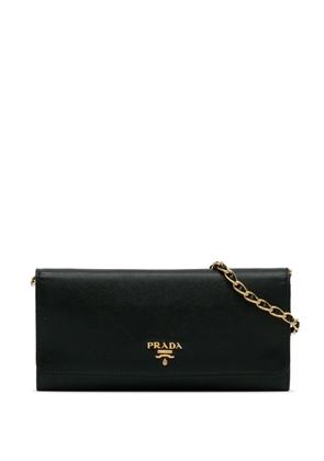 Prada Pre-Owned 2013-2023 Saffiano Wallet On Chain crossbody bag - Black