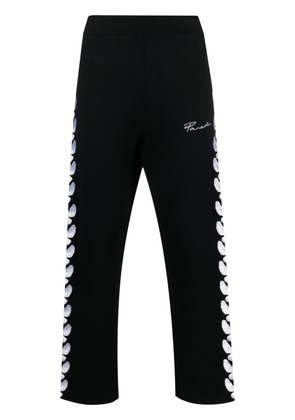 3PARADIS Unity logo-embroidered track trousers - Black