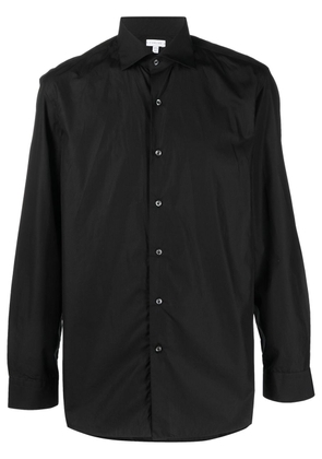 Caruso long-sleeve classic cotton shirt - Black