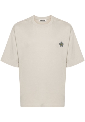 A Paper Kid floral-print cotton T-shirt - Grey