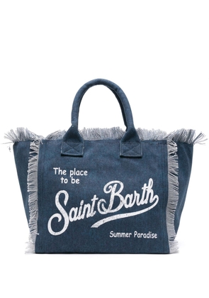 MC2 Saint Barth Vanity cotton beach bag - Blue